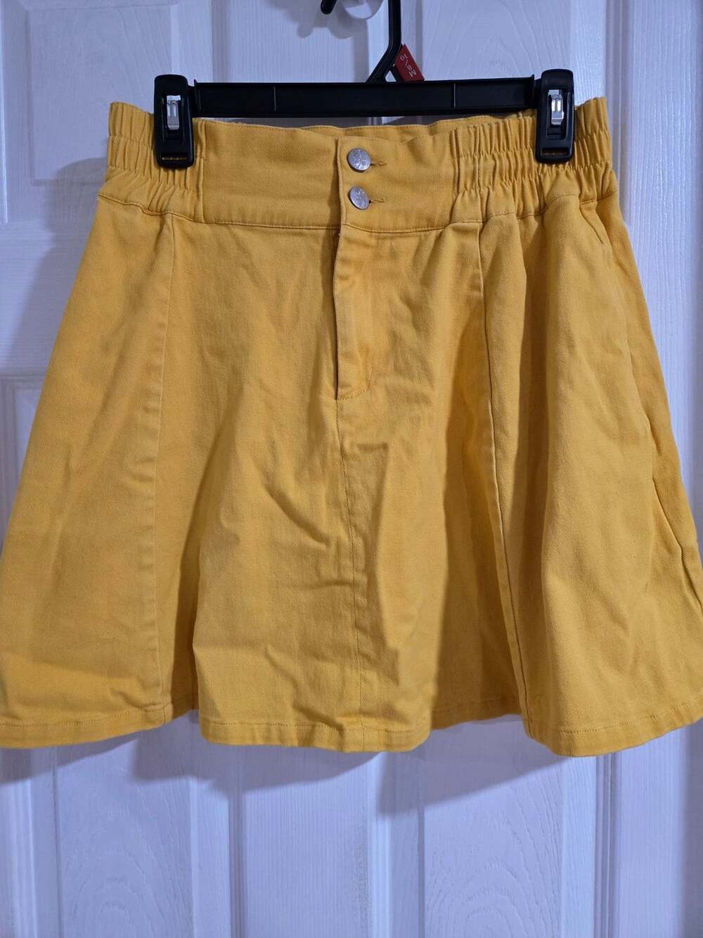Dangerfield Skirt Size 10 Yellow Cotton High Waist